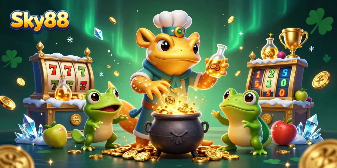 Experience thrilling wins with Sky88's golden alchemist turning base metals into riches