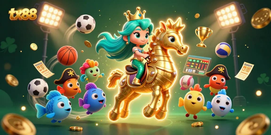 Join the excitement at tx88 with the thrilling underwater scene featuring unique casino elements.