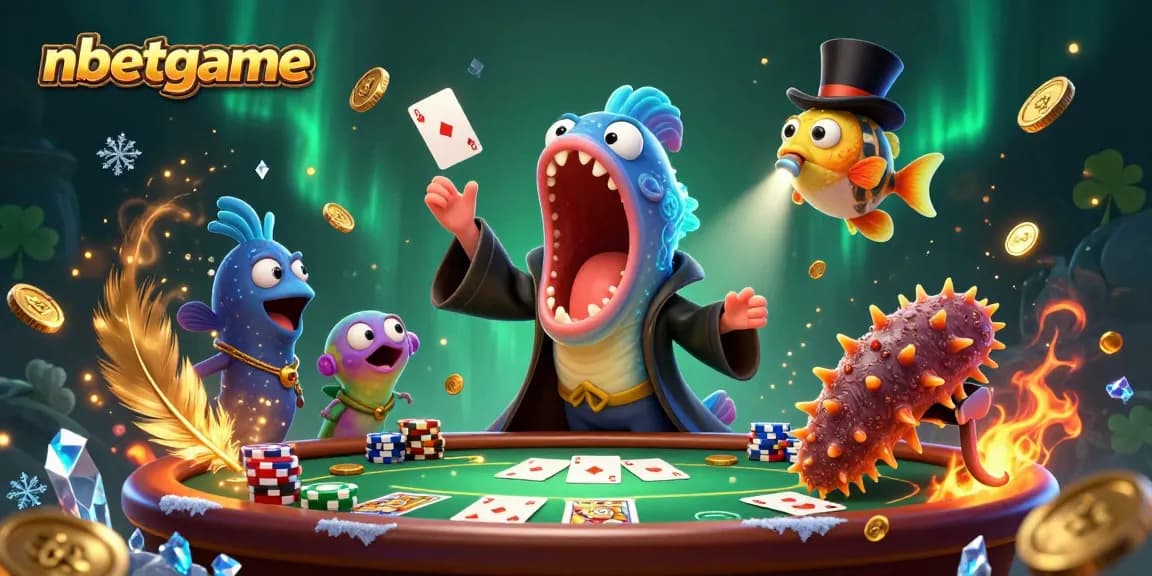 Experience thrilling card tricks in nbetgame with a bioluminescent eel magician.