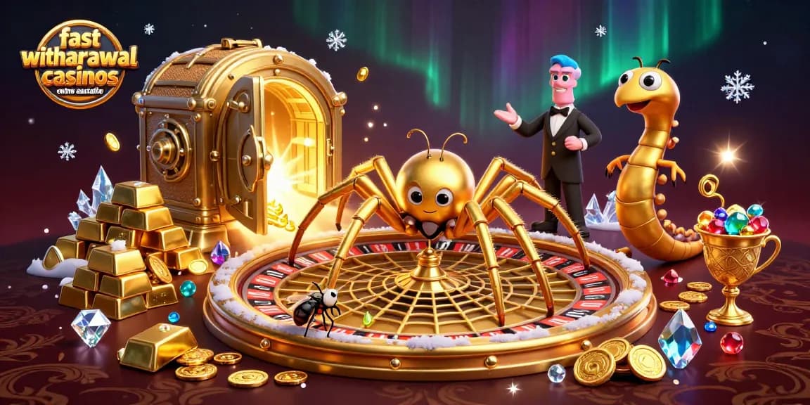 Experience fast withdrawal casinos online Australia with thrilling gaming elements in a vibrant 3D scene.