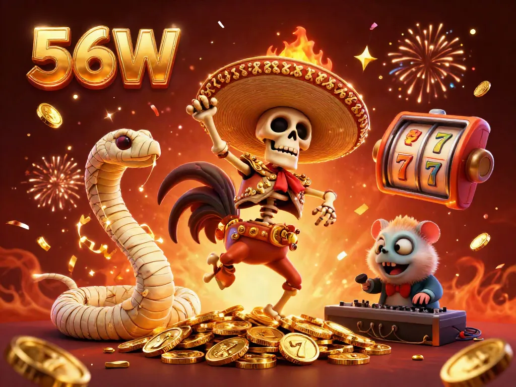 Join the fun at 56W with vibrant slot games and exciting winnings in this lively casino scene.