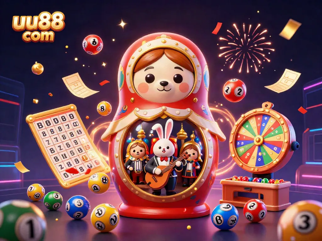 Experience excitement at uu88 com with vibrant illustrations of dynamic casino elements and characters.