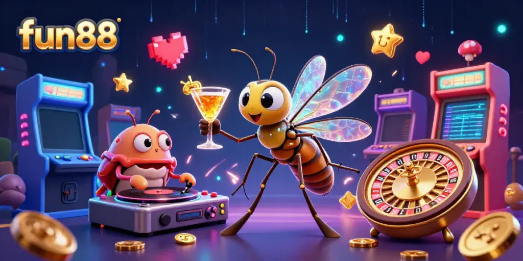 Engage in thrilling fun88 casino games with vibrant visuals and animated characters.