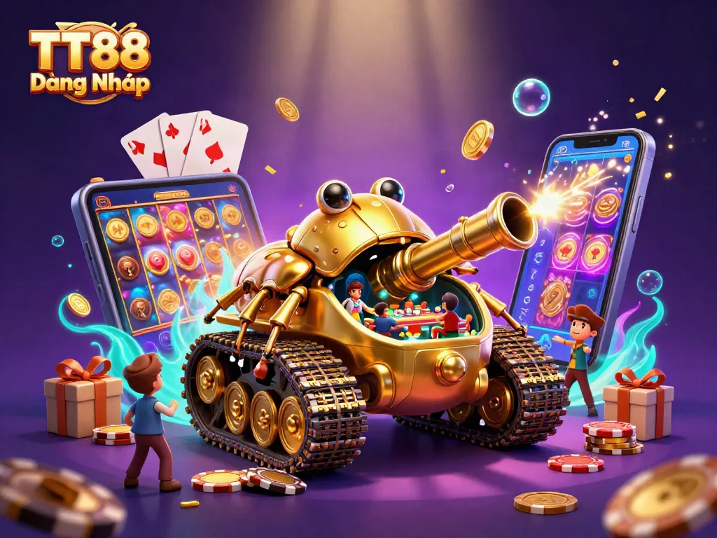 Experience the thrill of TT88 Đăng Nhập with lively casino elements, golden prizes, and vibrant gameplay.