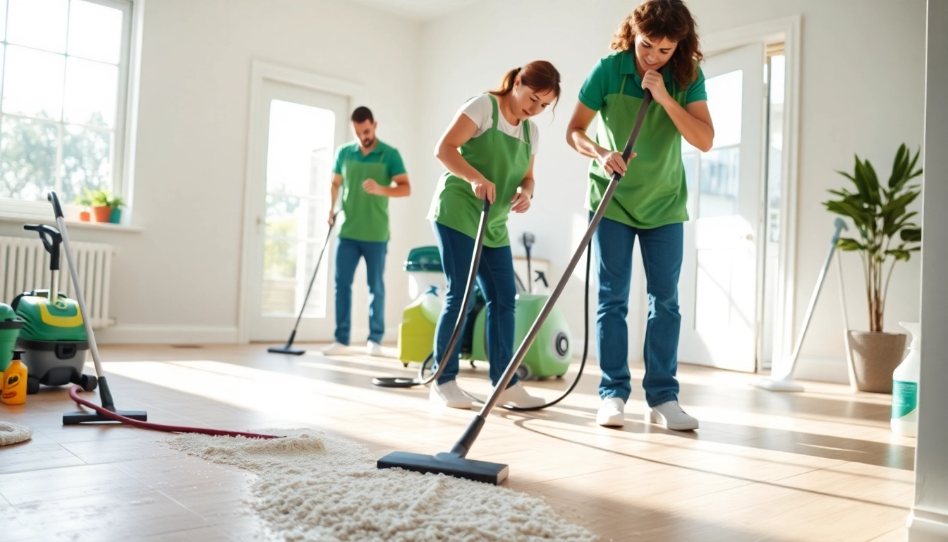 Efficient move out cleaning Atlanta showcasing professional cleaners at work.