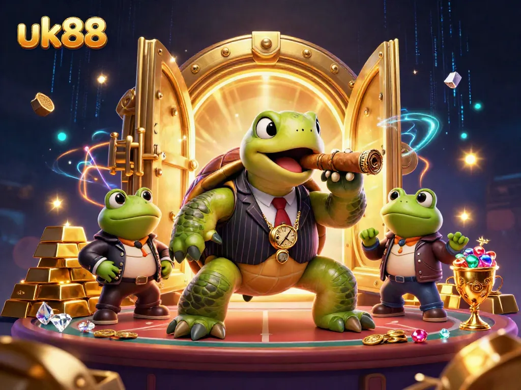 Experience thrilling gameplay at uk88 with a lively casino scene featuring characters and vibrant elements.