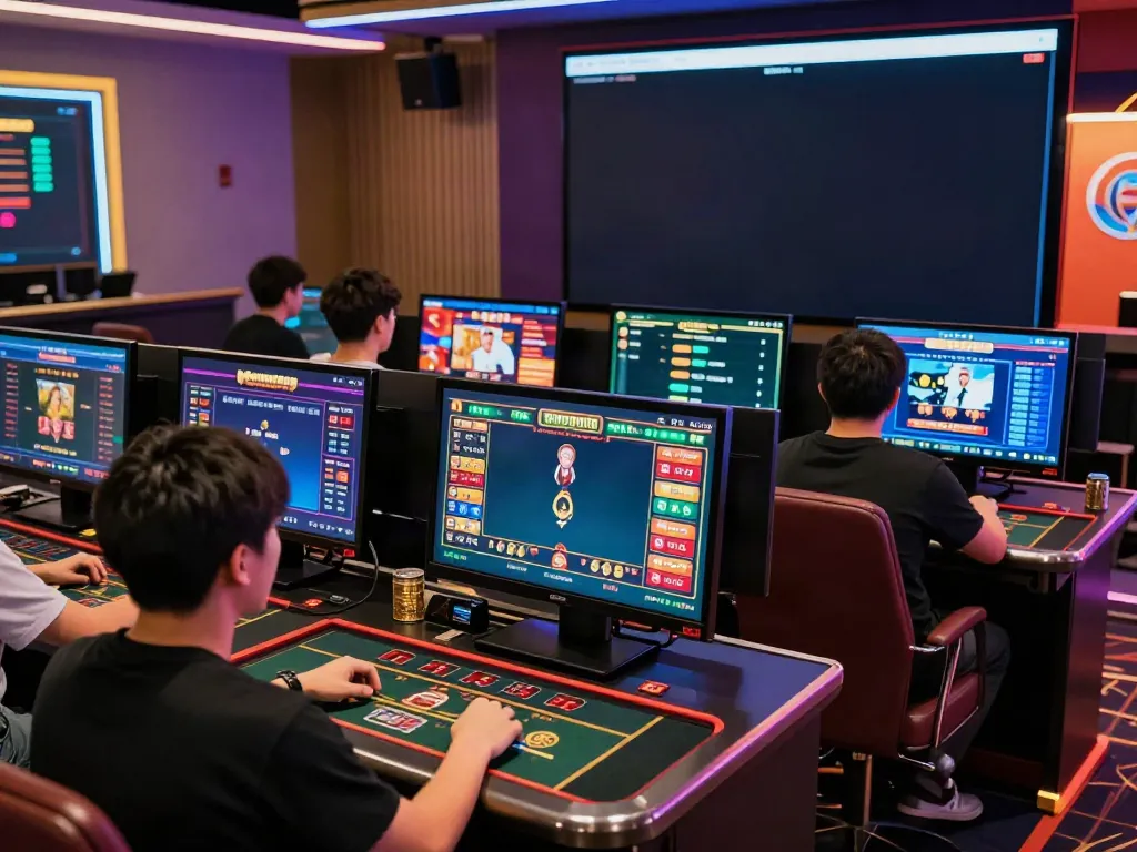 Exciting online gaming setup showcasing KU88's vibrant betting interface and player engagement.