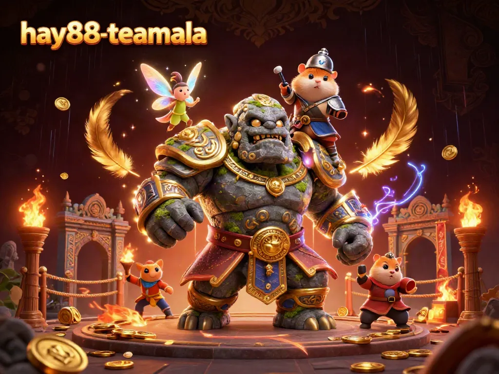 Engaging scene showing hay88-teamala characters with casino elements and magical atmosphere for gamblers.