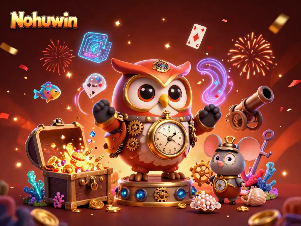 Engage in thrilling gameplay at Nohuwin with vibrant casino scenes and stunning 3D graphics.