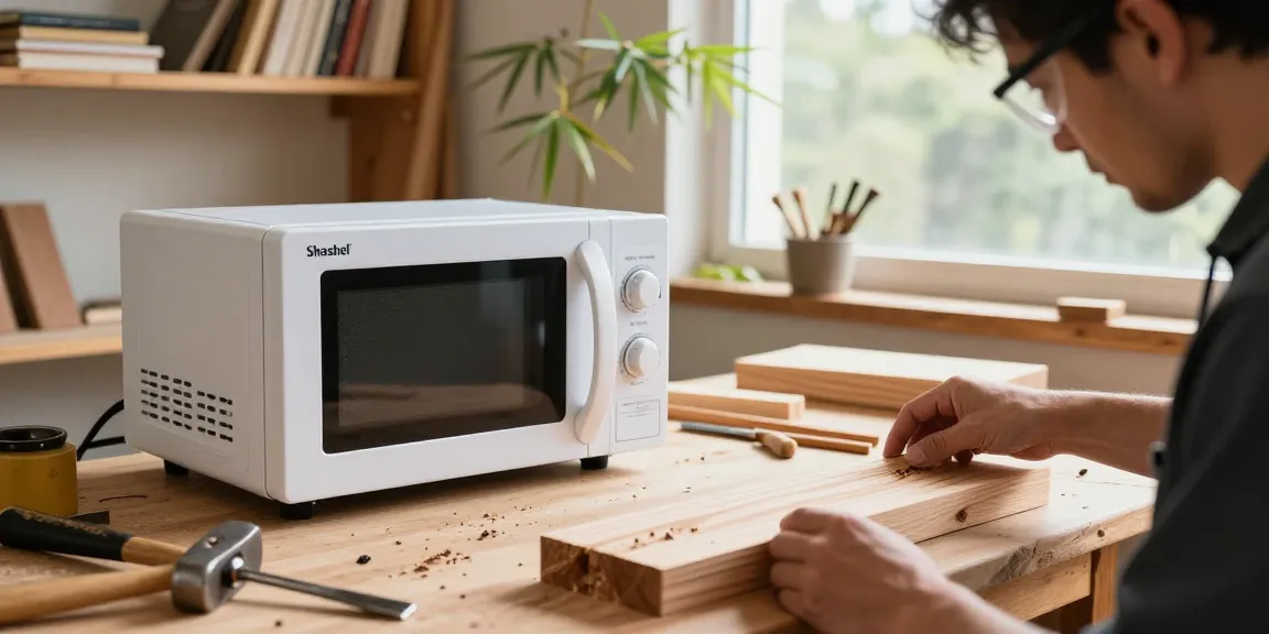 Shashel® microwave equipment in artisan workshop for pest elimination.