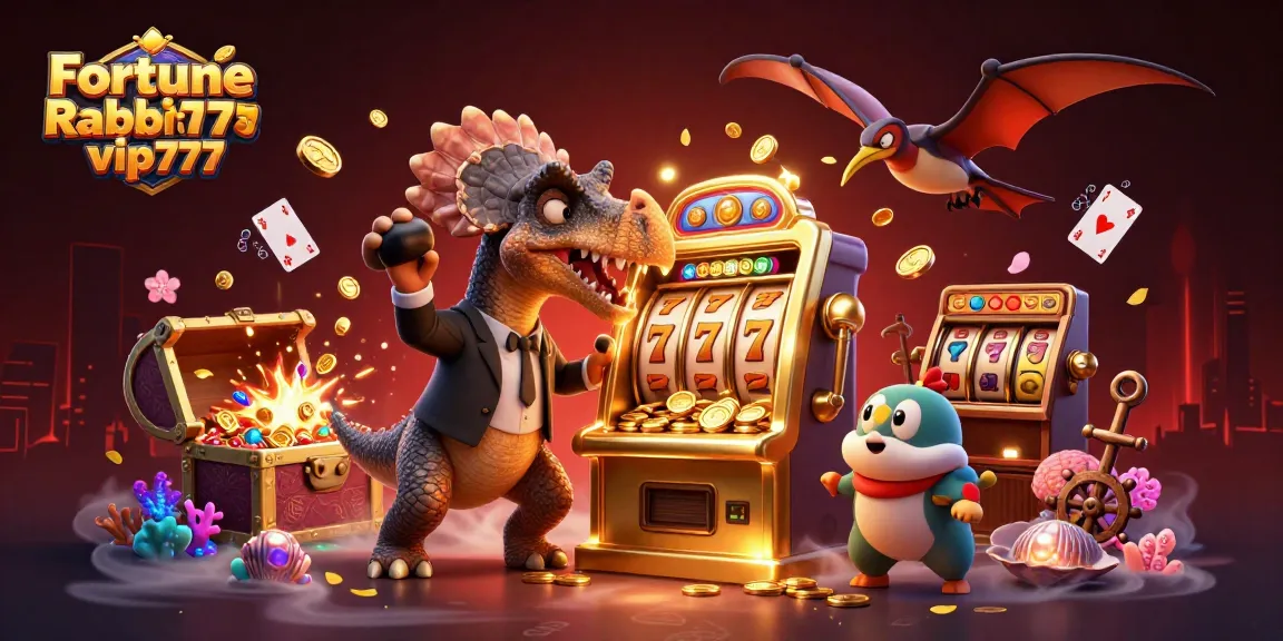 Experience the excitement of Fortune Rabbit vip777 with thrilling spins and jackpot wins amidst vibrant casino visuals.
